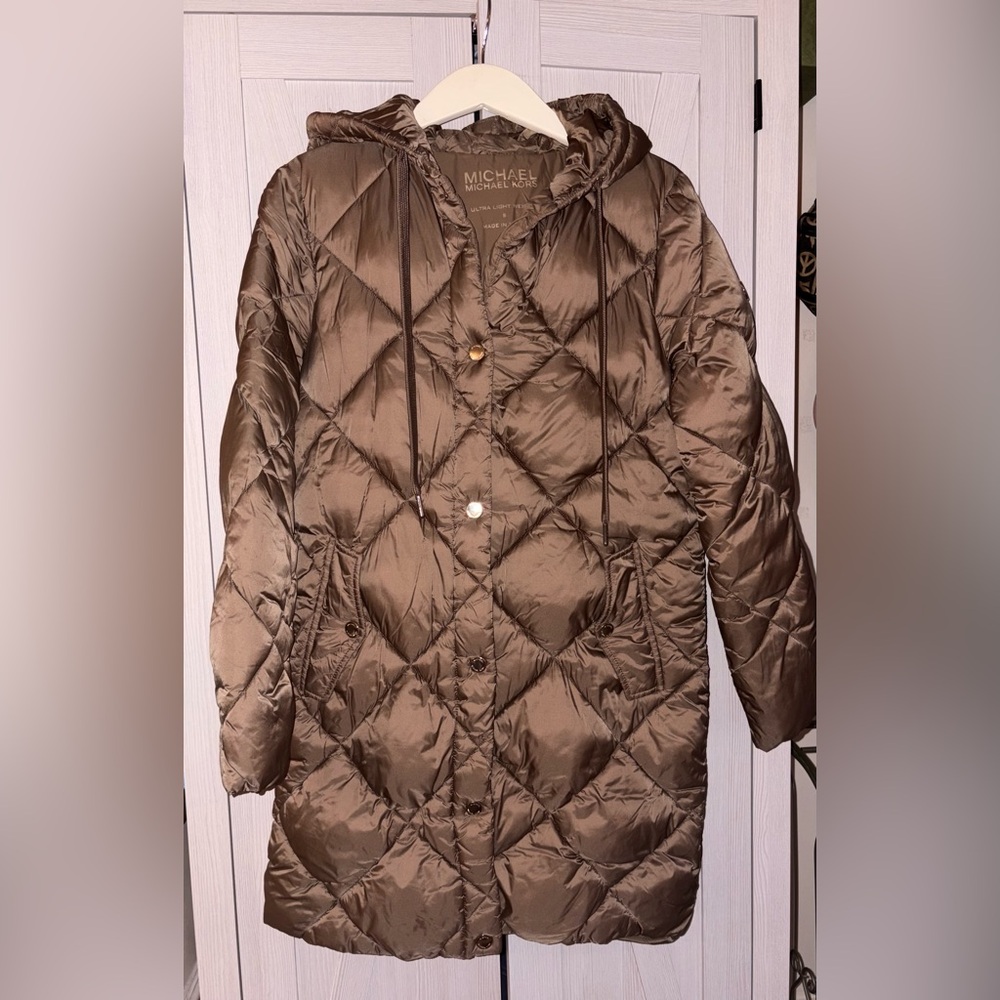 Michael Kors Tan Puffer Jacket